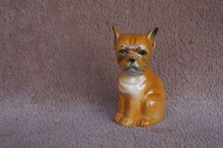 Vintage GOEBEL West Germany BOXER Puppy Dog figurine Miniature SIT 