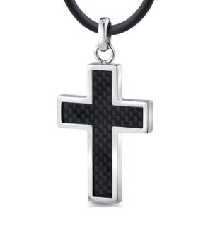 Stainless Steel Carbon Fiber Greek Cross Latin Christian Cross Steel 