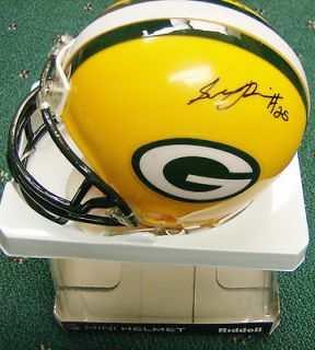SEAN RICHARDSON Green Bay Packers Signed Football Mini Helmet 
