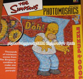 Homer Doh Simpsons Photomosaics Puzzle 2002 Robert Silvers Photomosaic