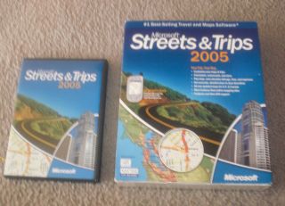 Microsoft Streets and Trips 2005 Travel and Map software 2 CDs w 