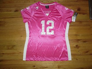   NFL Green Bay Packers Rhinestone Rodgers Pink Jersey Top Sz Large