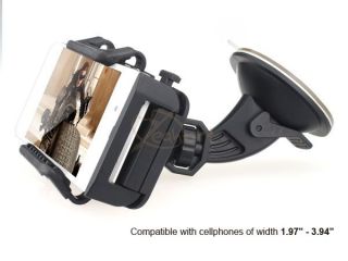   Car Windshield & Dash Mount Cradle Holder for iPhone 5 4S Samsung GPS