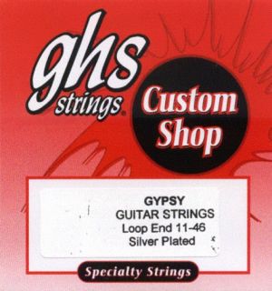 Gypsy Jazz guitar strings GHS medium silver loop end for Selmer 