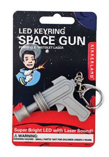   LED Keyring Space Gun with Bright Flashing Light and Laser Sound