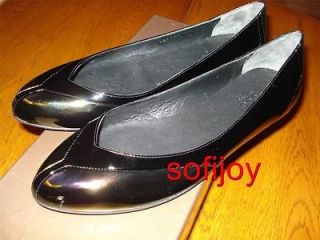 NIB Gucci shoes sz 5.5 35.5 black patent leather ballerina flats Made 