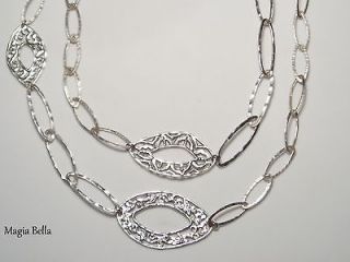 SILPADA STERLING SILVER FILIGREE & OVAL LINK NECKLACE N2355 $219
