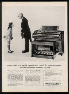 1965 Hammond A 100 organ photo vintage print ad