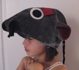   gray hat rodent 9 tail unisex eerie halloween costume accessory prop