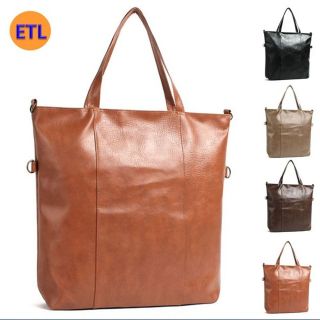 Leather Ladies Women Shoulder Shoppers Tote Bags Big Travel Handbags 