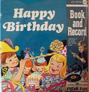 HAPPY BIRTHDAY 1936 Peter Pan Read Along Book & Record Set New Mint 