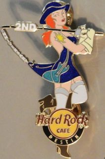 Hard Rock Cafe DESTIN 2006 2nd ANNIVERSARY PIN Sexy Fishing Girl Hook 