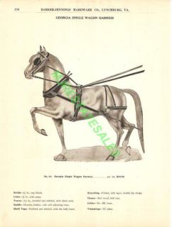 1917 Georgia Single Wagon Harness Horse Drawn Ad