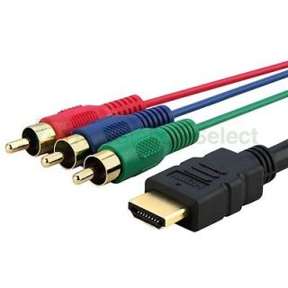 3Ft 1m Hdmi Male to 3 RCA Video Audio AV Cable Support 1080P For HDTV 