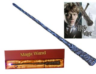 NEW HARRY POTTER Hogwarts Wizard RON WEASLEY Magic LED Wand (Stick 