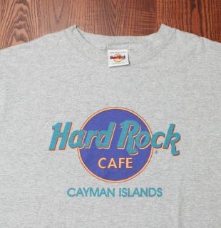 Hard Rock Cafe Cayman Islands Bold Official Classic Neon Logo Gray 