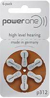 PowerOne Power One Size 312 Hearing Aid Batteries (30 batteries)