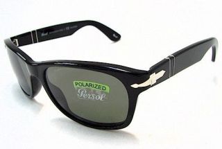 PERSOL Mens 2953 S 2953S 95/58 Black Polarized Sunglasses 56mm