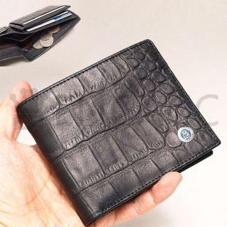 Crocodile Embossed Style★New Cowhide Leather Mens Wallet Purse 