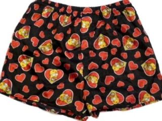  Boxer Shorts Silky Black with Red Hearts Homer Simpson Boxers Red Kiss