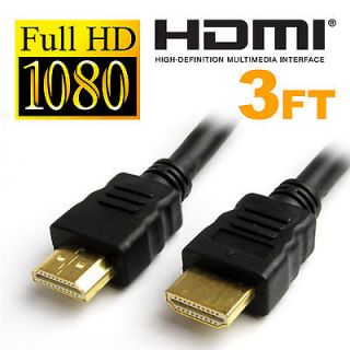 HDTV HDMI 3ft Cable for Audio Video Gaming PC PS3 Xbox 3ft 1080p 10801