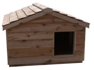 HEATED EXTRA LARGE INSULATED CEDAR OUTDOOR CAT HOUSE,SMALL DOG,FERAL 