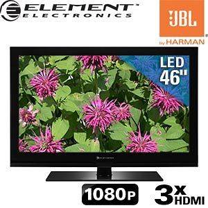 Element 46” Class 1080p Edge Lit LED HDTV with Built In JBL 2.1 
