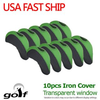 10 pcs Golf Head Cover Club Iron Putter HeadCovers Protect set 