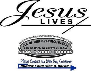 Jesus Lives Sticker Decal 4 Laptop Car Window Wall Bible Cover Mirror 