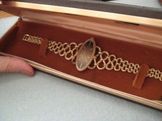 Rare Mathey Tissot 14k Gold Bracelet Watch & Box