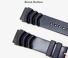   PVC Rubber Black Diver Watch Band Fits Seiko Divers Watches (P80B