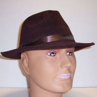 Brown Fedora Pimp Zoot Suit Costume Hat Adult NEW