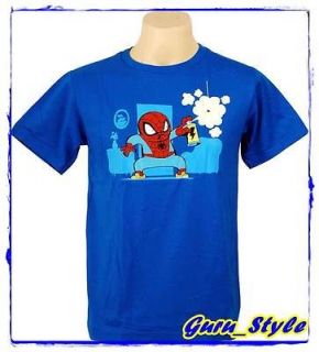 Funny Super Spider Hero Hate Spider Insect Graffiti Man T shirt Guy L