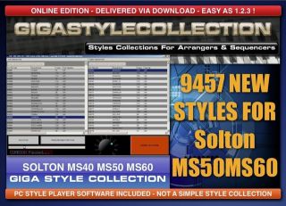 9400 NEW Styles for Solton MS40 MS50 MS60 + PC Style Player Online 