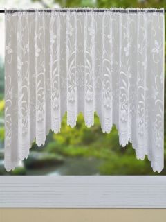 WHITE, BUTTERFLY JARDINIERE NET CURTAIN, MANY SIZES, FREE P&P TO UK