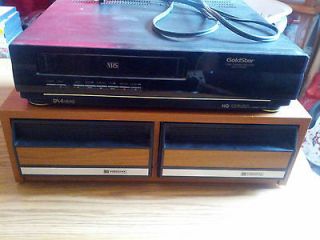 GoldStar VCR VHS Player GHV 47M 4HD No Remote w/ Full 24 VHS Case 