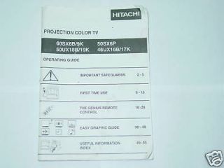 hitachi 50 projection tv