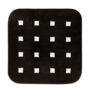 IKEA bath mat rug CHECKER 22x22 latex backing non slip black white 