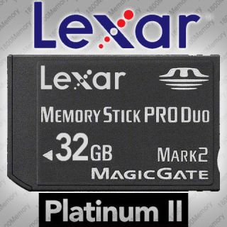 Lexar 32GB Platinum II Memory Stick Pro Duo FOR Sony PSP 1000 2000 