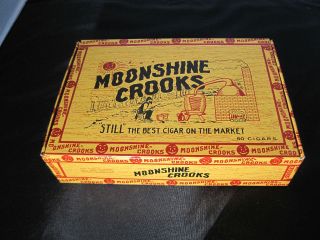 Cigar box Moonshine Crooks, new from last factory Red Lion PA