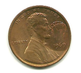 USA One Cent Novelty   Kennedy Looks at Lincoln Memento Piece