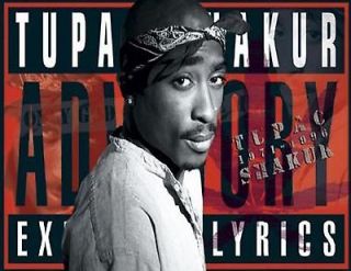 PAC TUPAC Shakur hip hop west coast rap advisory lyrics glossy photo 