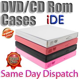   ATA CD DVD ROM HDD Burner External Enclosure Case For Laptop Notebook