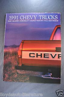 1991 Chevrolet Trucks Brochure Pickup 454 SS, Blazer Suburban S 10 