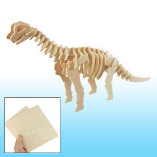 Child 3D Puzzle Brachiosaurus Dinosaur Model Wooden Construction Kit 