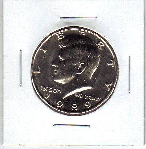 1989 P UNCIRCULATED KENNEDY HALF DOLLAR FROM MINT SET
