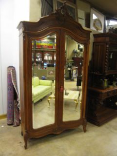Large Antique 19th Century French Walnut Knockdown Armoire
