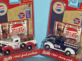 1941 CHEVY & 1942 FORD PICKUP PEPSI COLA 143 SET OF TWO