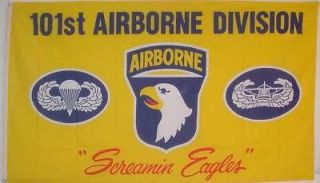 101 AIR BORNE SCREAMING EAGLE NEW FLAG BANNER 3 x 5