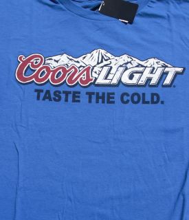 Mens Coors Light Taste the Cold Beer Mountain S M L XL T shirt Tee 